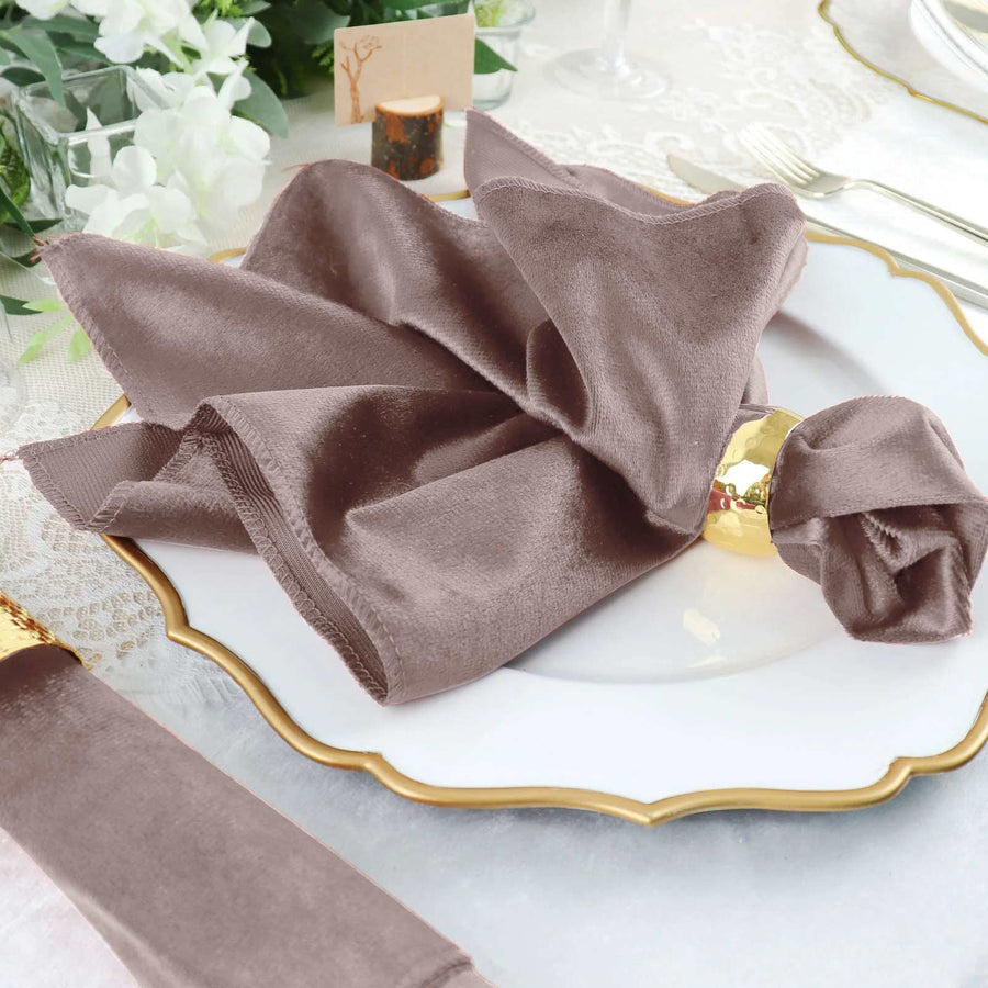 Specialty Table Linen - Velvet, Mauve