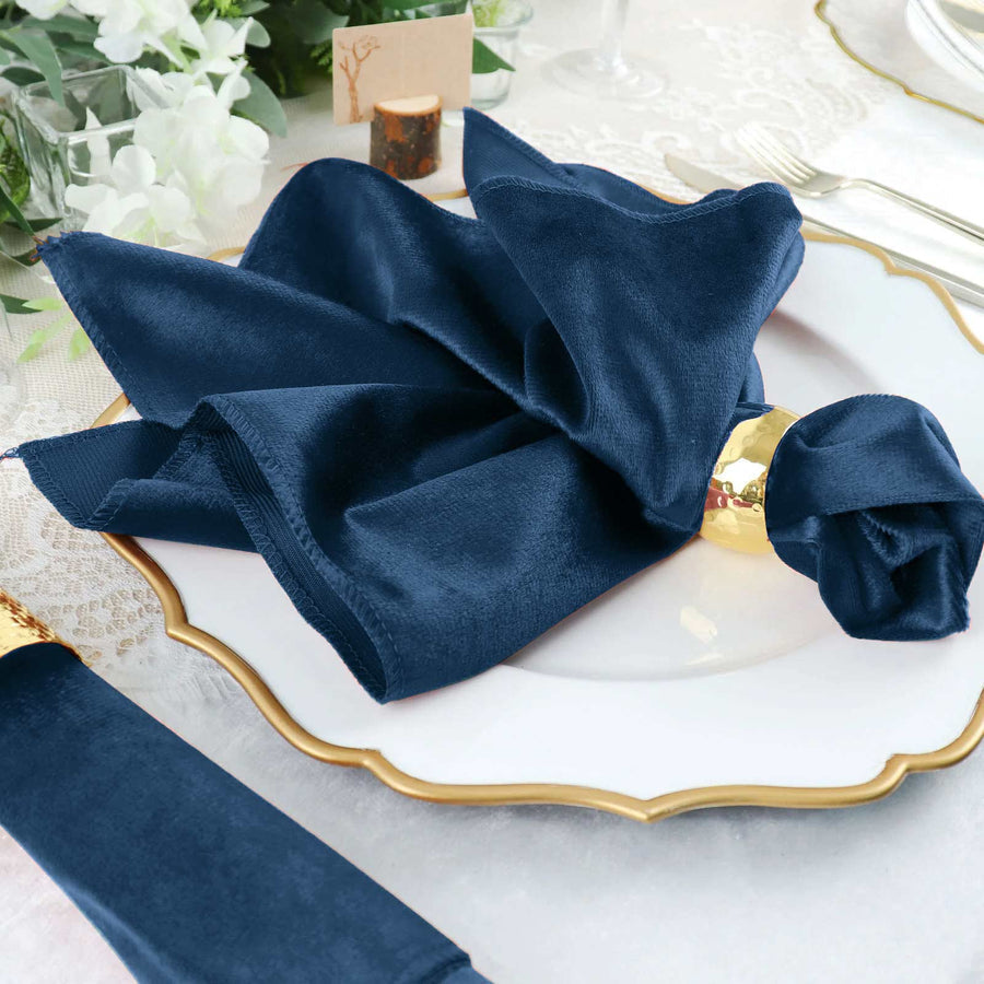 Specialty Table Linen - Velvet, Navy Blue