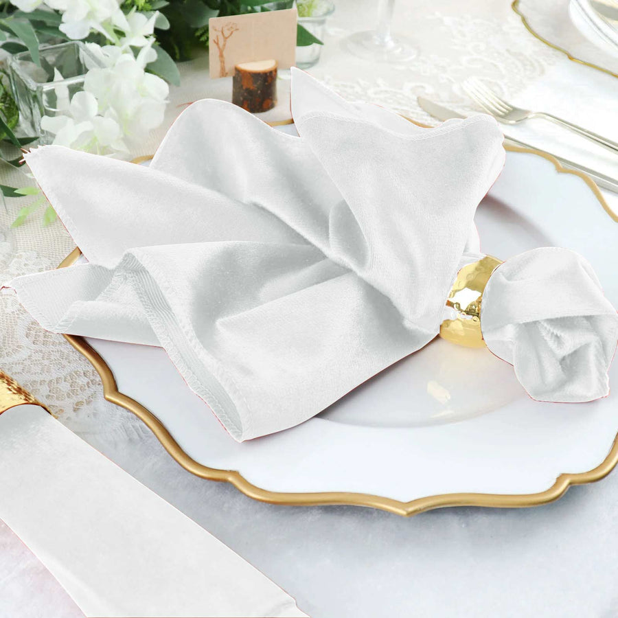 Specialty Table Linen - Velvet, White