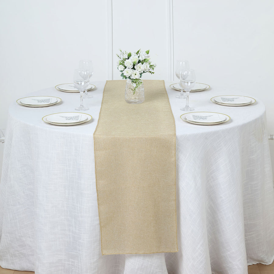 Specialty Table Linen - Faux Burlap, Natural