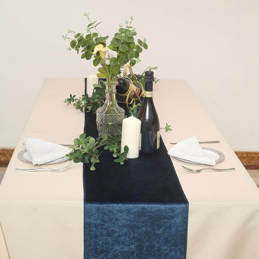 Specialty Table Linen - Velvet, Navy Blue