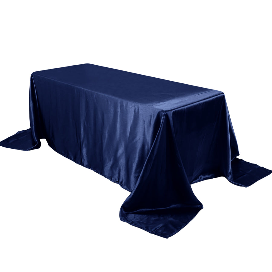 Specialty Table Linen - Satin, Navy Blue