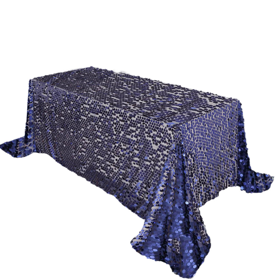 Specialty Table Linen - Payette Sequin, Navy Blue