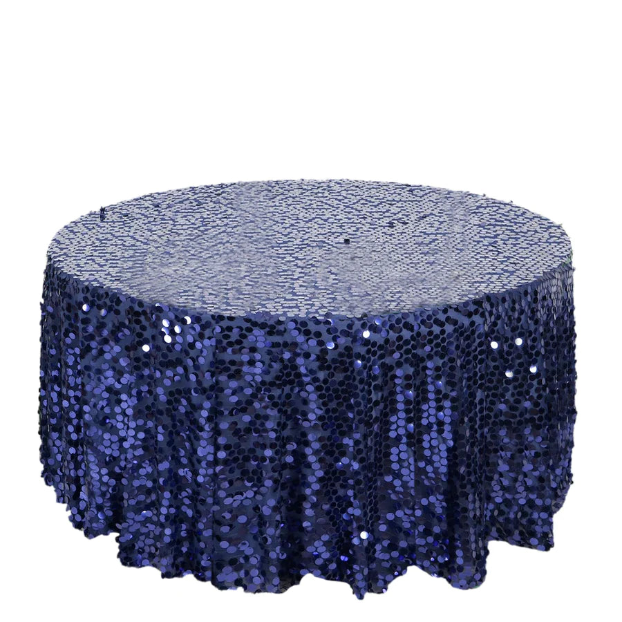 Specialty Table Linen - Payette Sequin, Navy Blue