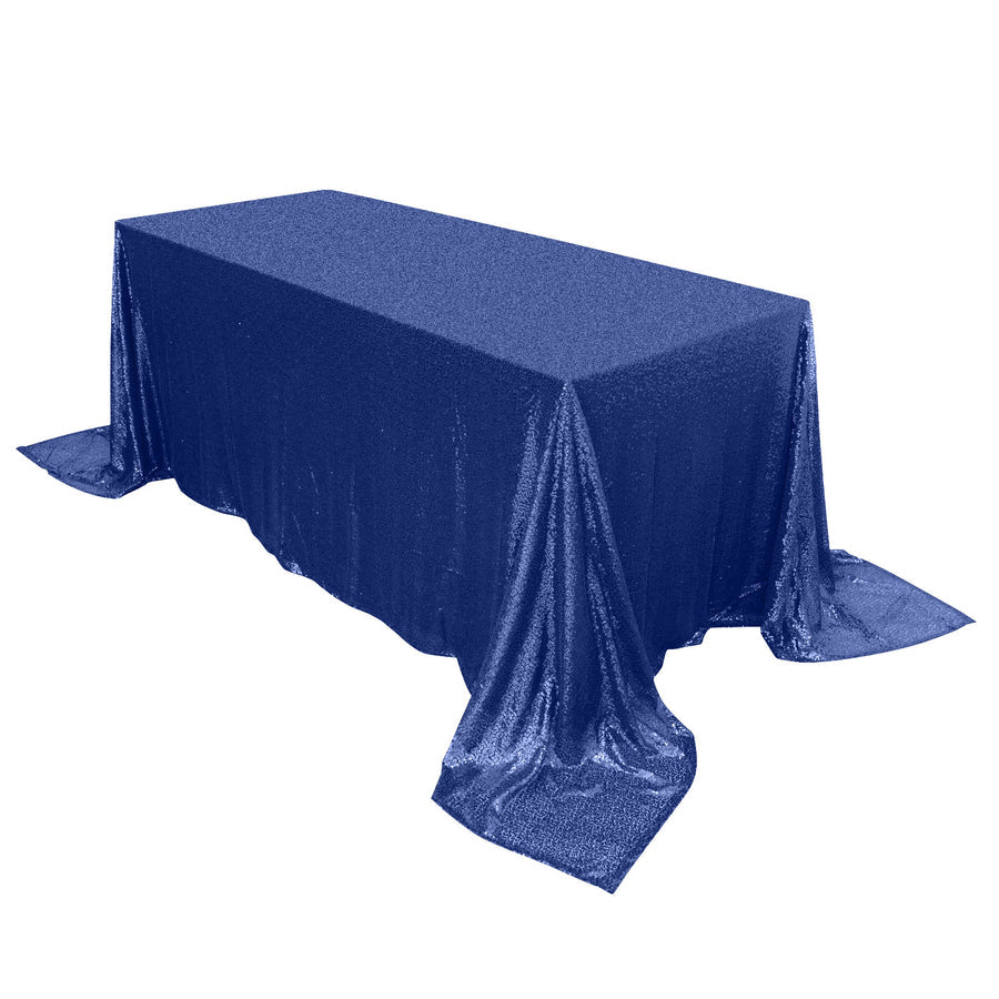 Specialty Table Linen - Premium Sequin, Navy Blue