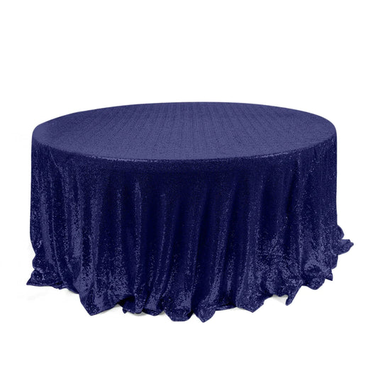 Specialty Table Linen - Premium Sequin, Navy Blue