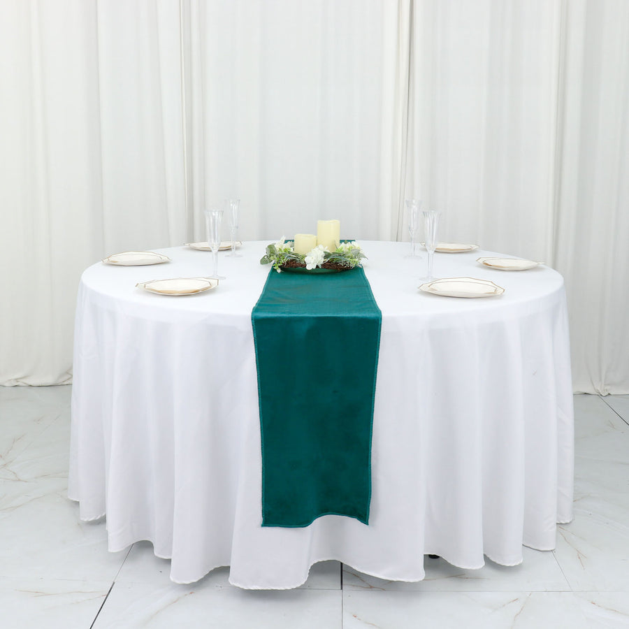 Specialty Table Linen - Velvet, Peacock Teal