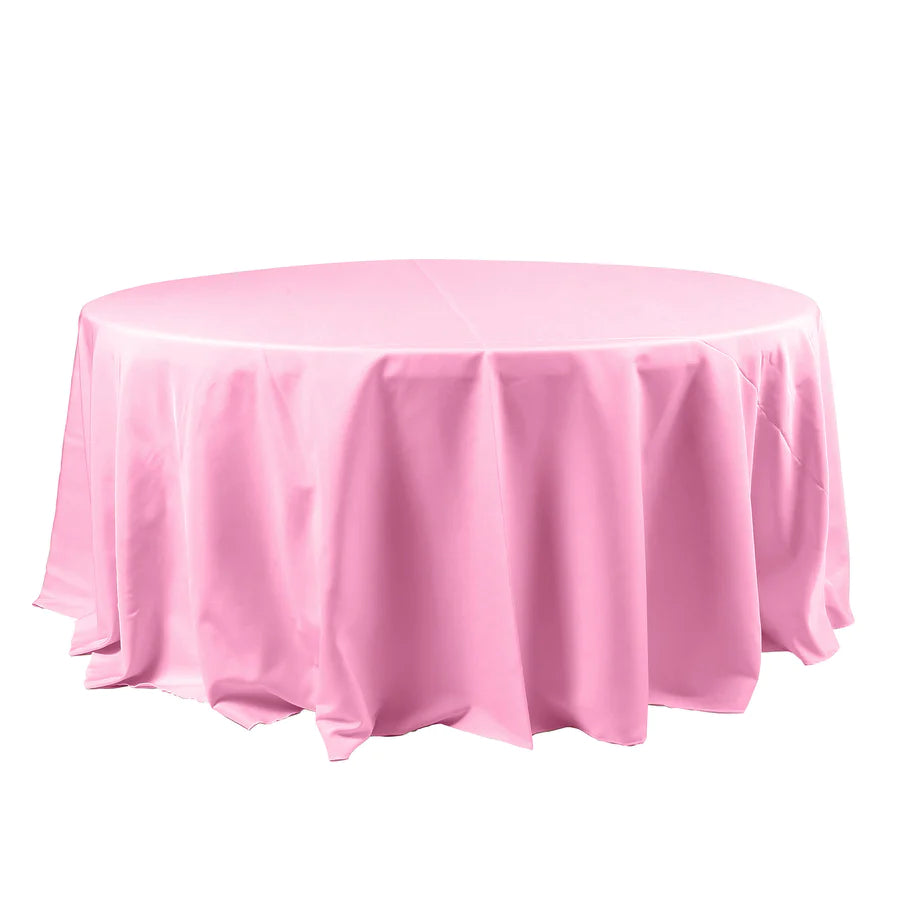 Polyester Table Linen, 120" Round, Pink