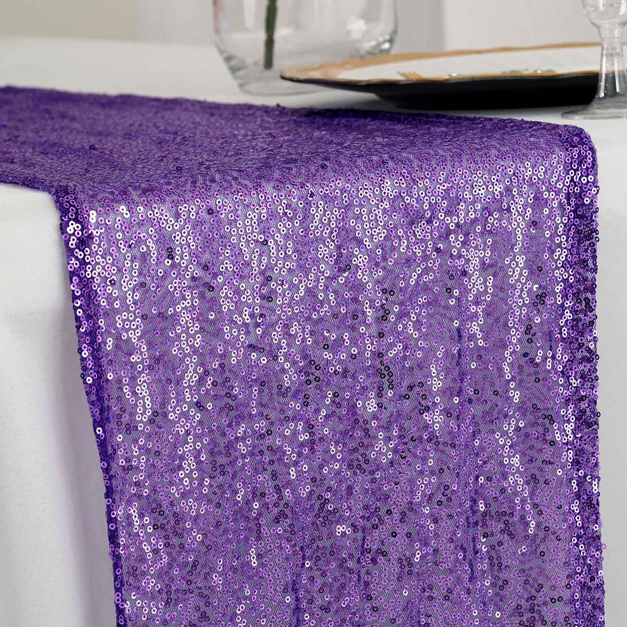 Specialty Table Linen - Premium Sequin, Royal Purple