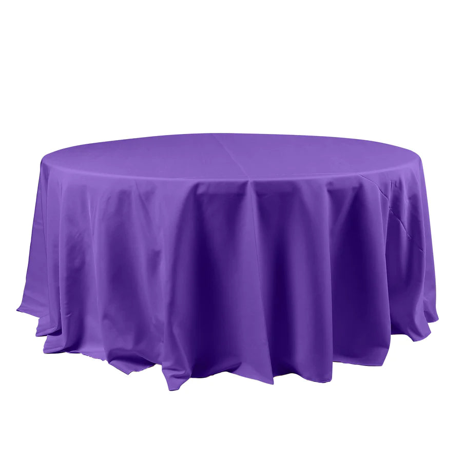 Polyester Table Linen, 120" Round, Purple