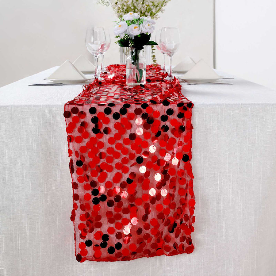 Specialty Table Linen - Payette Sequin, Red