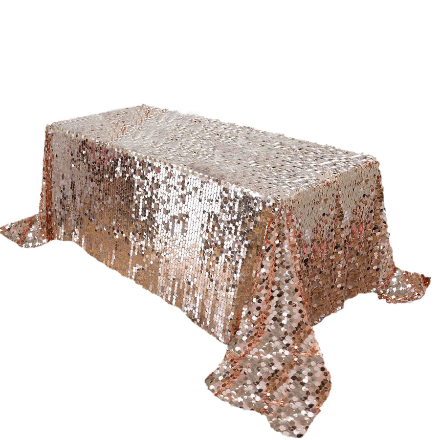 Specialty Table Linen - Payette Sequin, Rose Gold