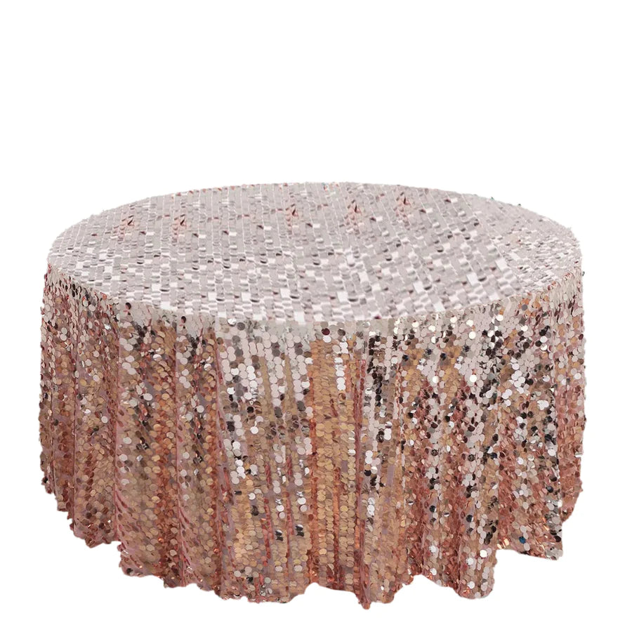 Specialty Table Linen - Payette Sequin, Rose Gold