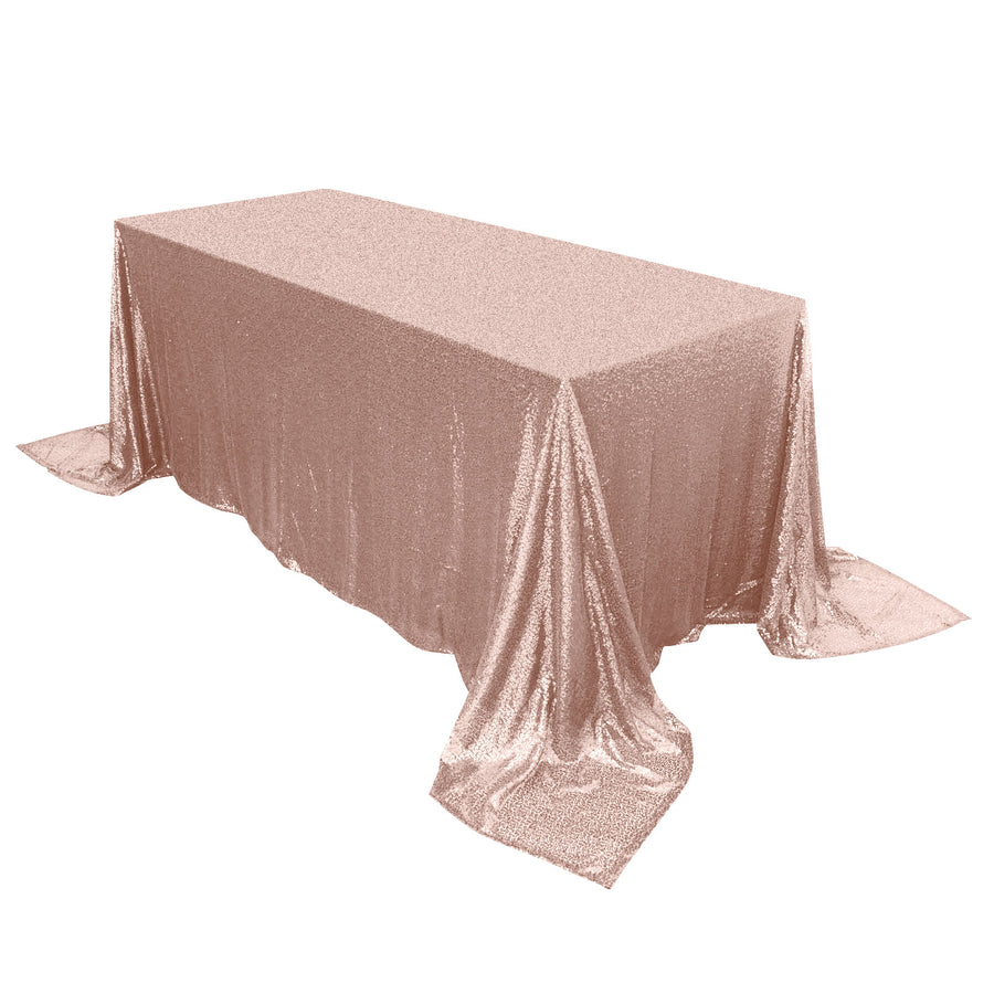 Specialty Table Linen - Premium Sequin, Rose Gold