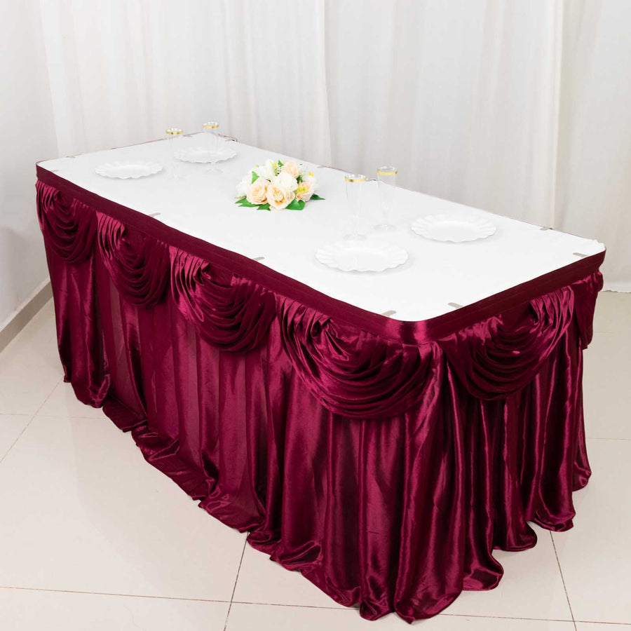 Specialty Table Linen - Satin, Burgundy