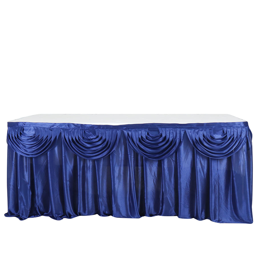 Specialty Table Linen - Satin, Navy Blue