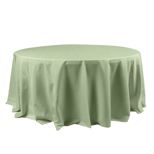 Polyester Table Linen, 120" Round, Sage Green