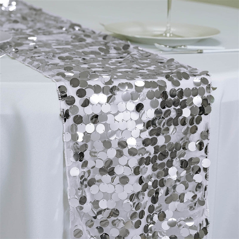 Specialty Table Linen - Payette Sequin, Silver