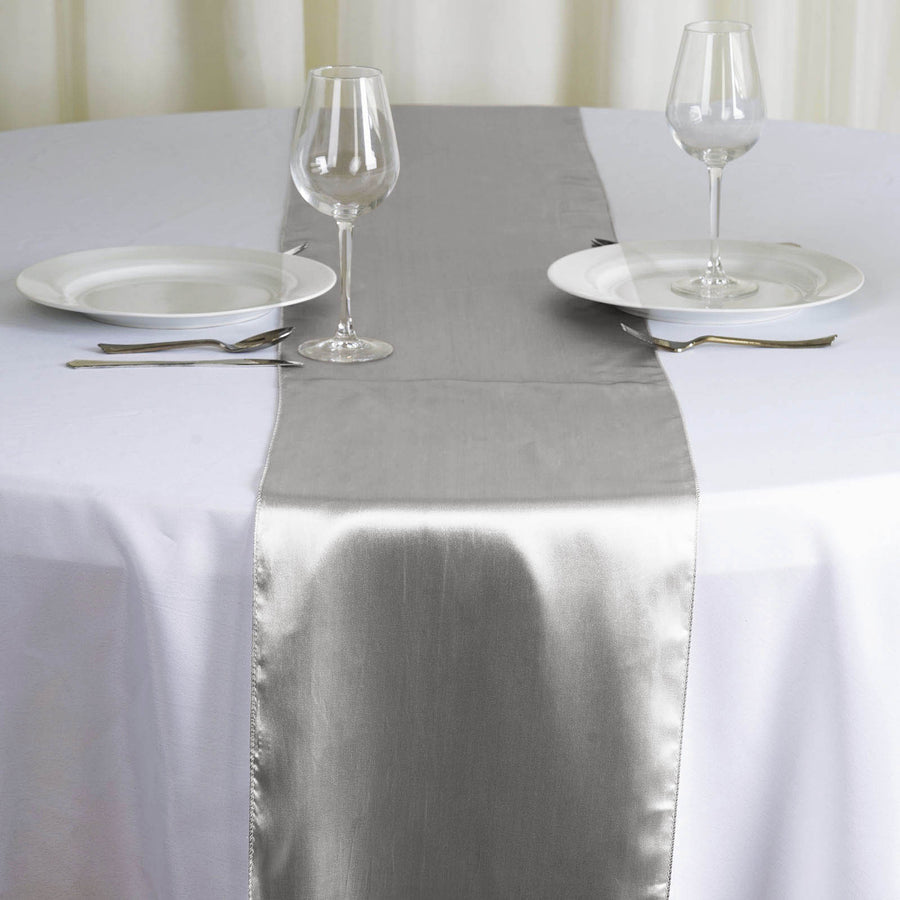 Specialty Table Linen - Satin, Silver