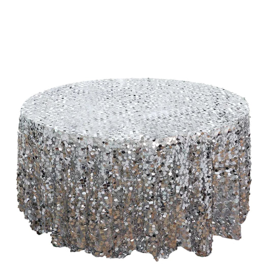 Specialty Table Linen - Payette Sequin, Silver