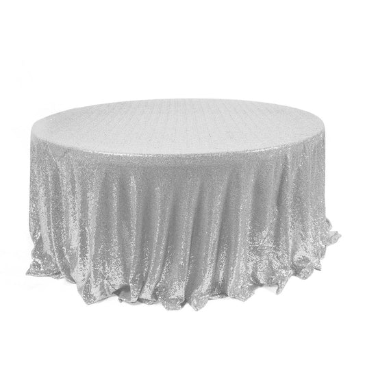 Specialty Table Linen - Premium Sequin, Silver