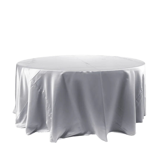 Specialty Table Linen - Satin, Silver