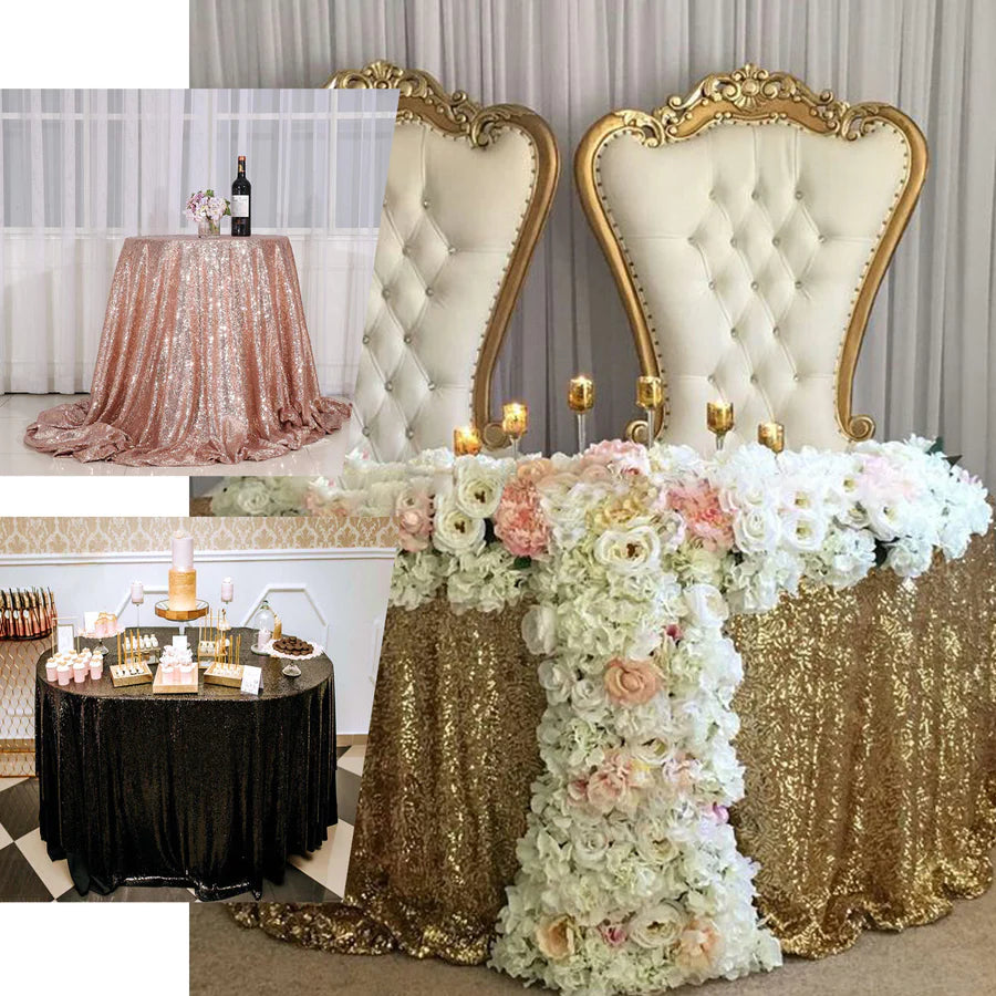 Specialty Table Linen - Premium Sequin, Champagne