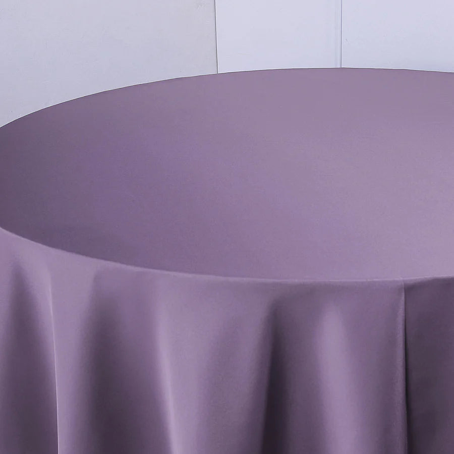 Polyester Table Linen, 120" Round, Violet Amethyst