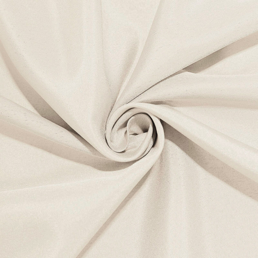 Polyester Table Linen, 120" Round, Beige