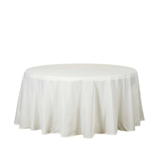 Polyester Table Linen, 120" Round, Ivory