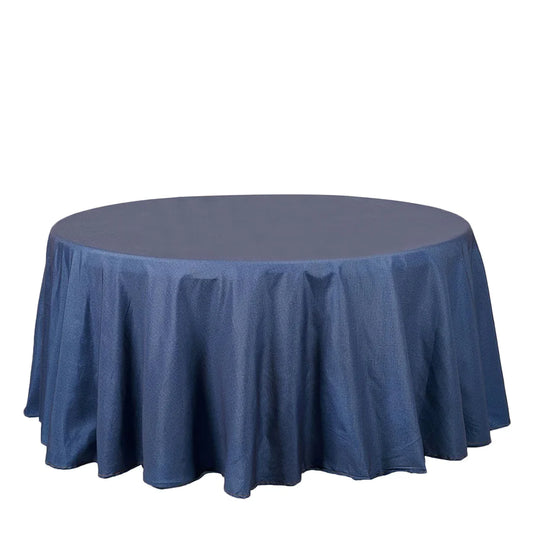 Polyester Table Linen, 120" Round, Dark Blue