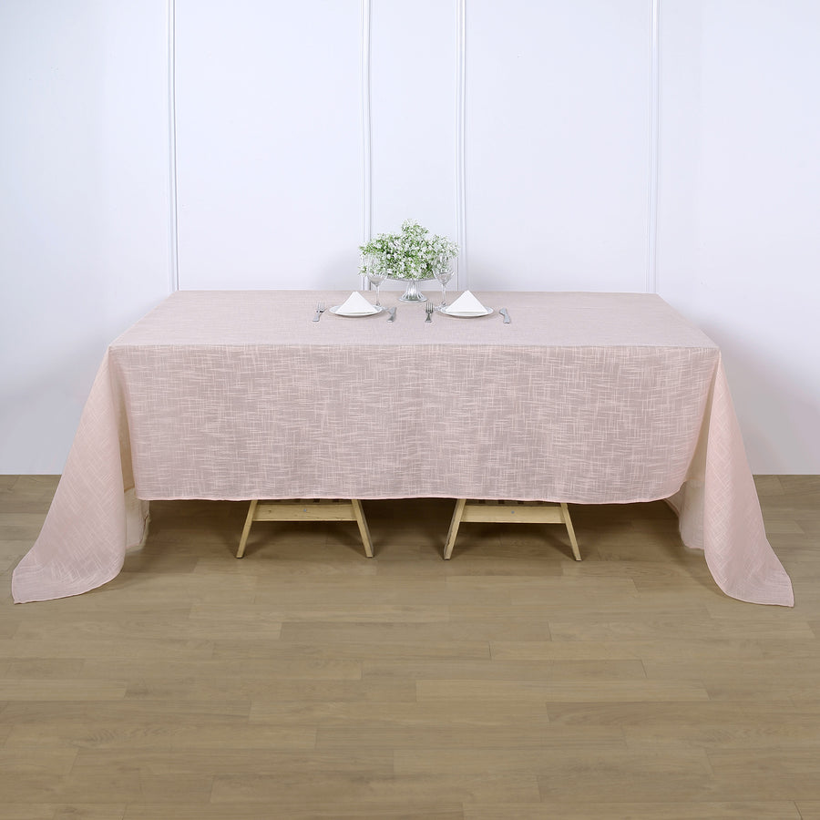 Specialty Table Linen - Faux Burlap, Blush