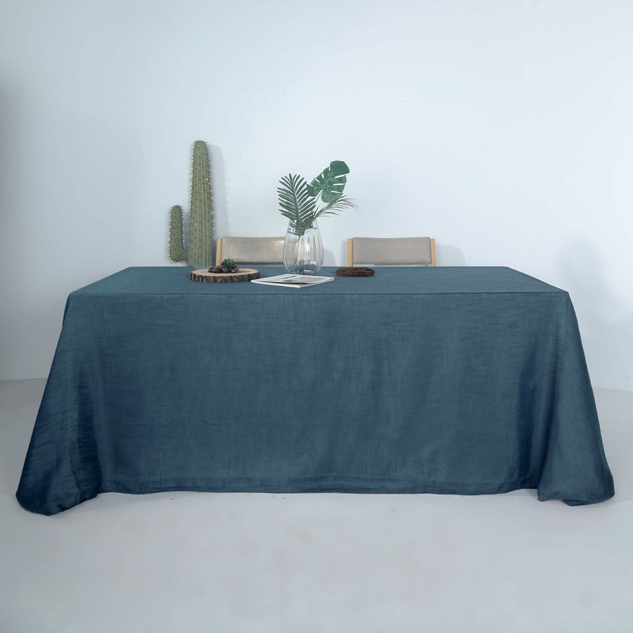 Specialty Table Linen - Faux Burlap, Blue