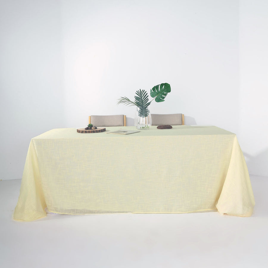 Specialty Table Linen - Faux Burlap, Ivory