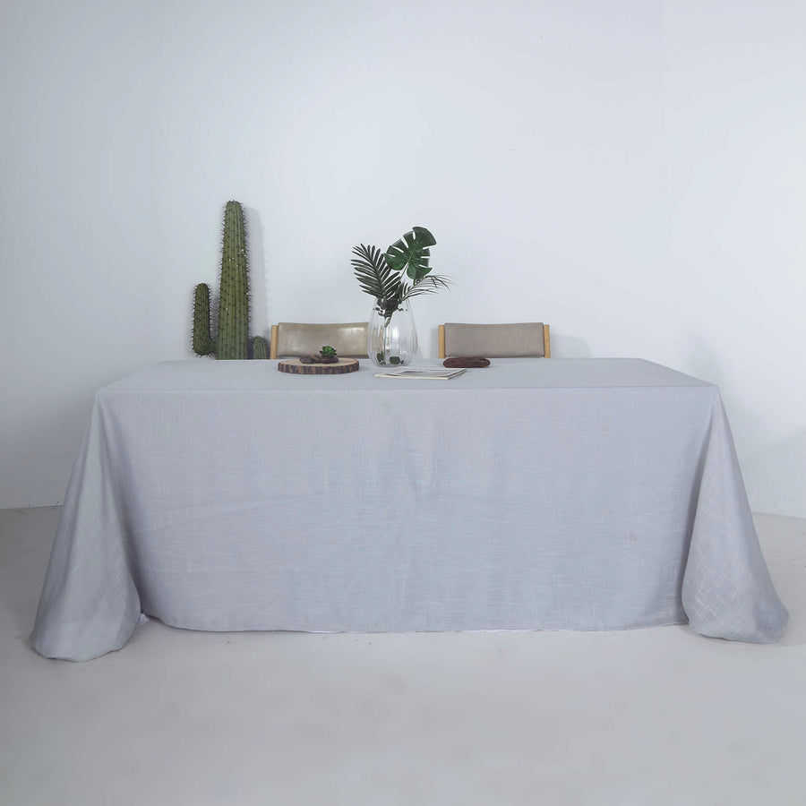 Specialty Table Linen - Faux Burlap, Silver