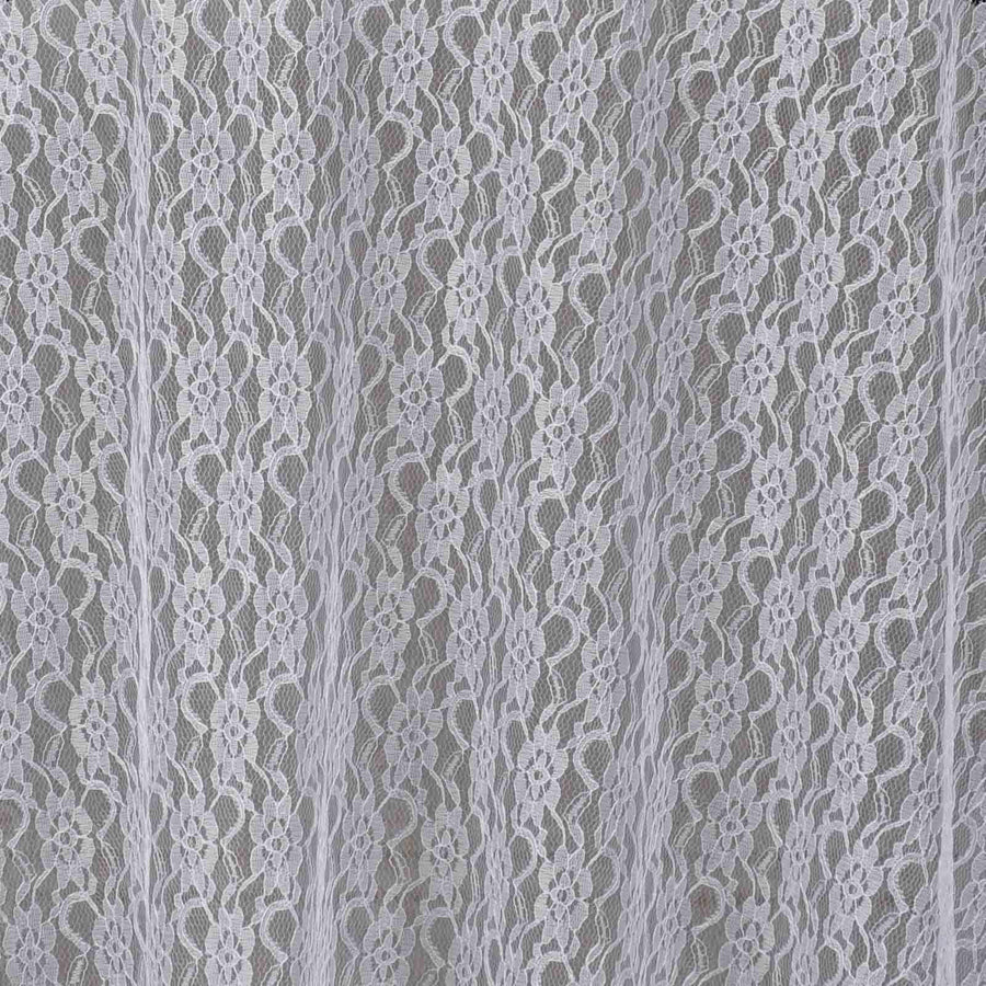 Specialty Table Linen - Floral Lace, White