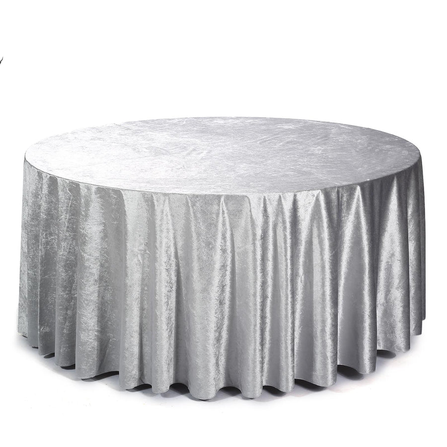 Specialty Table Linen - Velvet, Silver