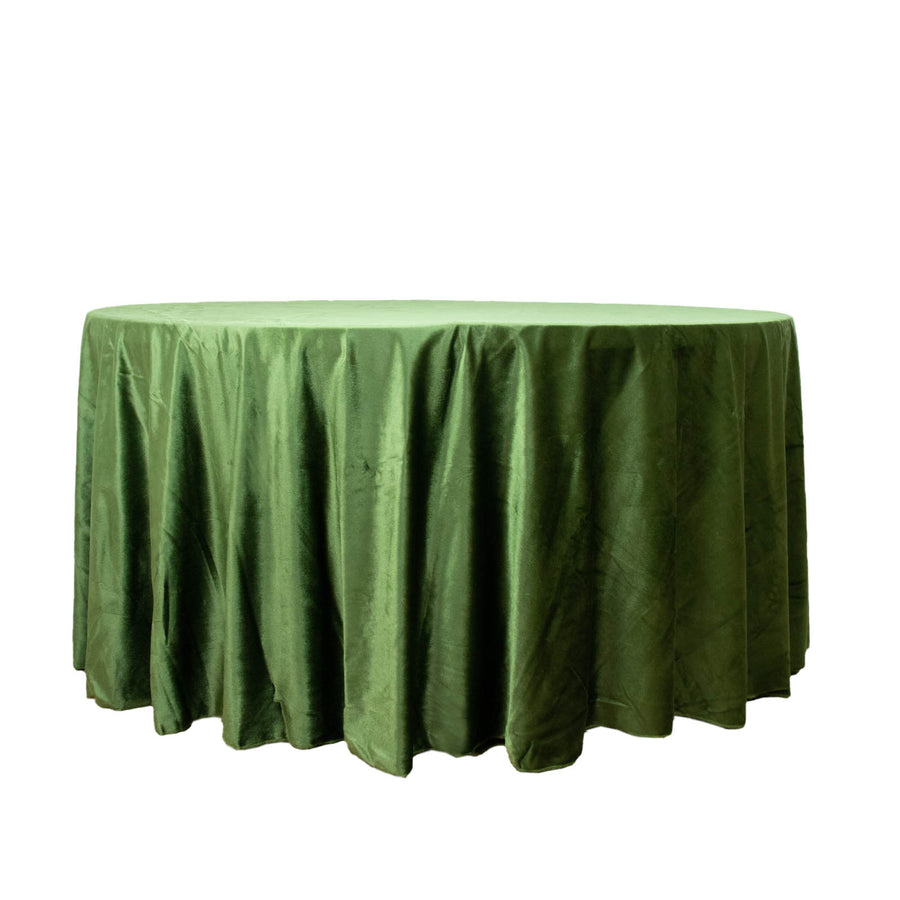 Specialty Table Linen - Velvet, Olive Green