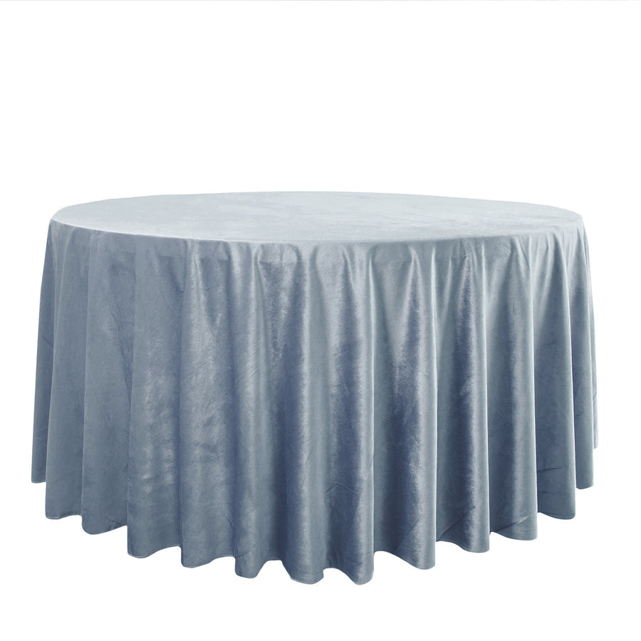 Specialty Table Linen - Velvet, Dusty Blue