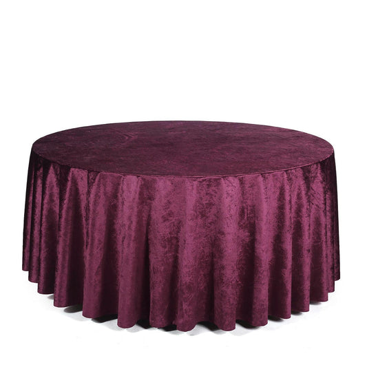 Specialty Table Linen - Velvet, Eggplant Purple