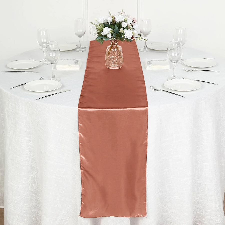 Specialty Table Linen - Satin, Terracotta