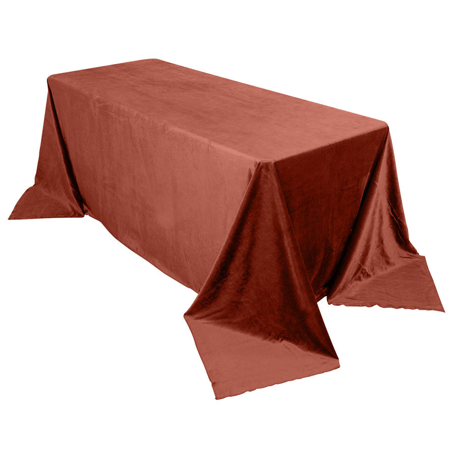 Specialty Table Linen - Velvet, Terracotta