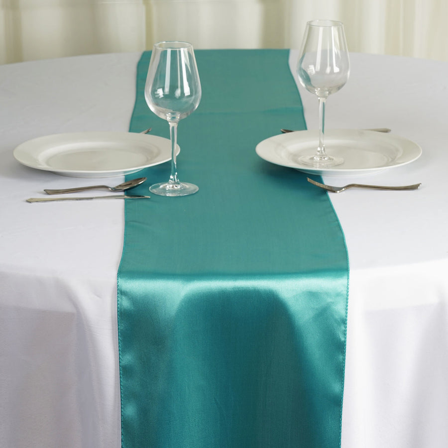 Specialty Table Linen - Satin, Turquoise Blue