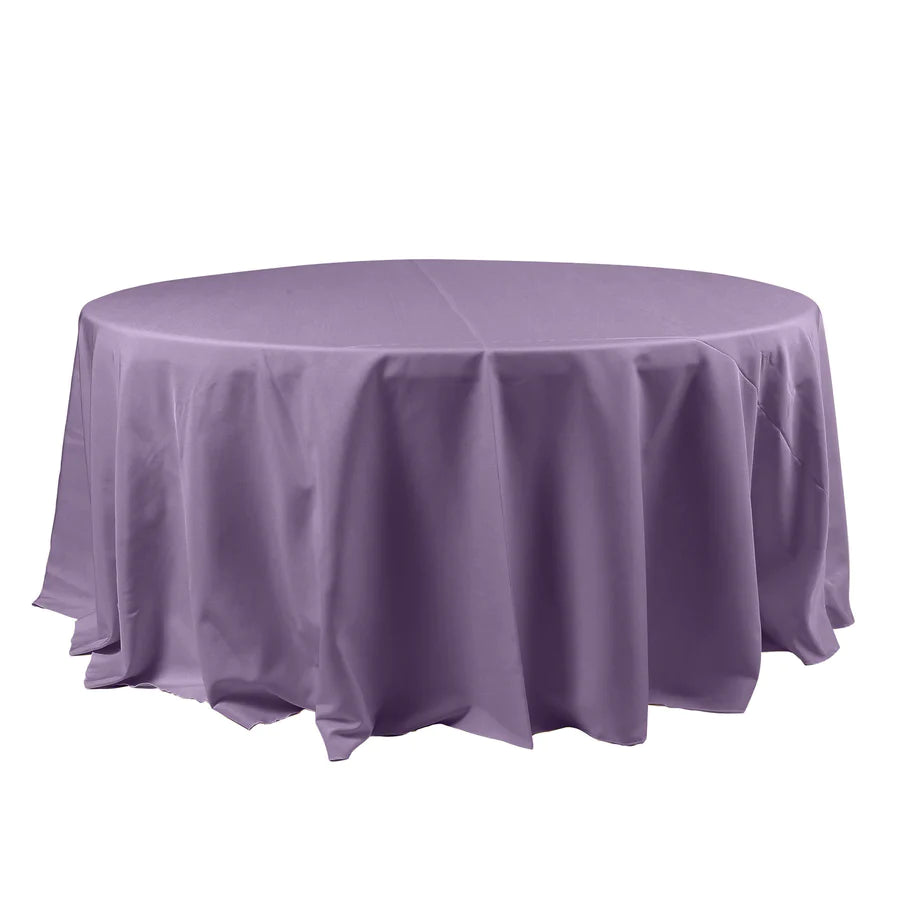 Polyester Table Linen, 120" Round, Violet Amethyst