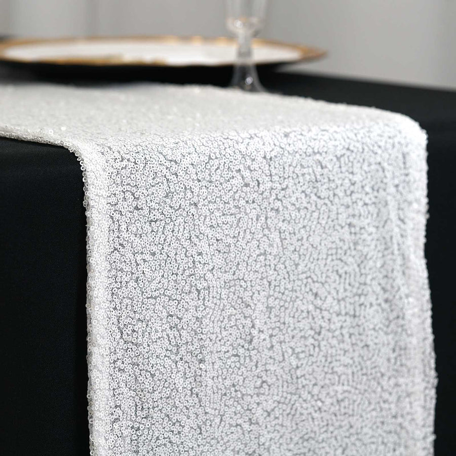 Specialty Table Linen - Premium Sequin, White