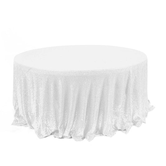 Specialty Table Linen - Premium Sequin, White