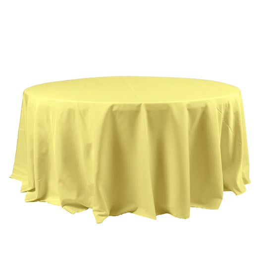 Polyester Table Linen, 120" Round, Yellow