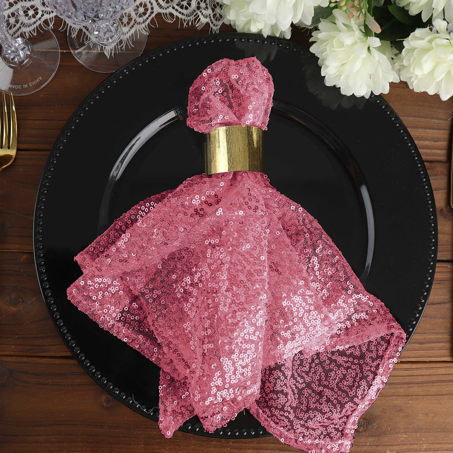 Specialty Table Linen - Premium Sequin, Pink