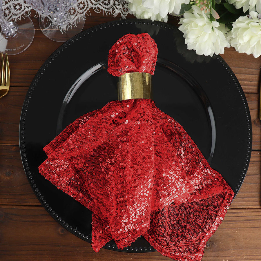 Specialty Table Linen - Premium Sequin, Red