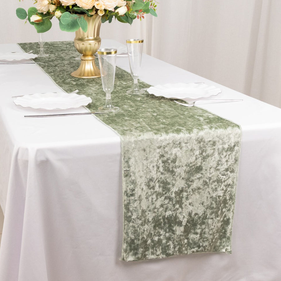 Specialty Table Linen - Velvet, Sage Green